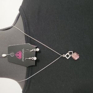 Paparazzi Stylishly Square Necklace & Earring Set